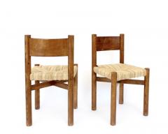 Charlotte Perriand Charlotte Perriand Meribel ASh and Rush Dining ChairS Les Arcs - 4175165