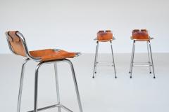 Charlotte Perriand Charlotte Perriand bar stools in leather Les Arcs France 1960 - 3917718