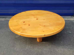 Charlotte Perriand Charlotte Perriand for Les Arcs stunning big pine coffee table - 1143042