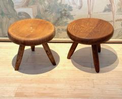 Charlotte Perriand Charlotte Perriand pair of genuine vintage berger tripod stools - 3136144