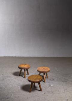 Charlotte Perriand Charlotte Perriand set of 3 low stools - 2999055