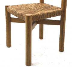 Charlotte Perriand Charlotte Perriand set of 4 model meribel chairs in ash tree and rush - 910065