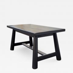 Charlotte Perriand Charlotte Perriand style awesome black tinted sturdy solid table - 2336486