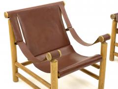 Charlotte Perriand Charlotte Perriand style awesome design pair of safari chairs - 1599623