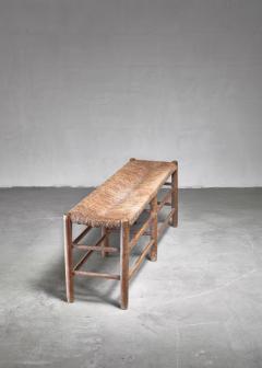 Charlotte Perriand Charlotte Perriand wood and rush bench France 1960s - 914034