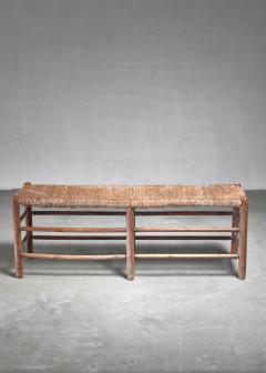 Charlotte Perriand Charlotte Perriand wood and rush bench France 1960s - 914035