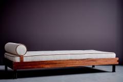 Charlotte Perriand Daybed with Mahogany Frame in the Manner of Charlotte Perriand - 4467395