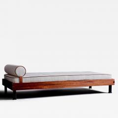 Charlotte Perriand Daybed with Mahogany Frame in the Manner of Charlotte Perriand - 4467461