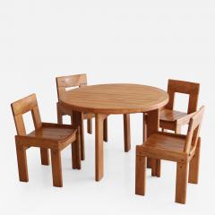 Charlotte Perriand Dining Table and Chairs in Style of Charlotte Perriand - 716641