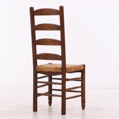 Charlotte Perriand Eight French oak rush dining chairs in manner of Charlotte Perriand C 1950  - 4234256