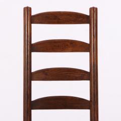 Charlotte Perriand Eight French oak rush dining chairs in manner of Charlotte Perriand C 1950  - 4234257