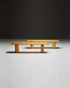 Charlotte Perriand European Pine Bench In the Manner of Charlotte Perriand France c 1960 - 4694251