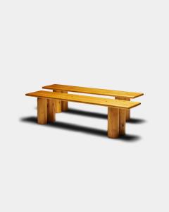 Charlotte Perriand European Pine Bench In the Manner of Charlotte Perriand France c 1960 - 4694514