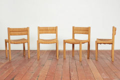 Charlotte Perriand FRENCH STRAW DINING CHAIRS SET OF 8 - 3662882