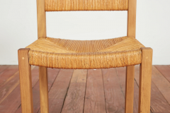 Charlotte Perriand FRENCH STRAW DINING CHAIRS SET OF 8 - 3662955