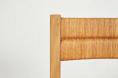 Charlotte Perriand FRENCH STRAW DINING CHAIRS SET OF 8 - 3662992