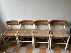 Charlotte Perriand Four Dordogne chairs by Charlotte Perriand Robert Sentou France 1950s - 3668922