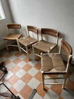 Charlotte Perriand Four Dordogne chairs by Charlotte Perriand Robert Sentou France 1950s - 3668923