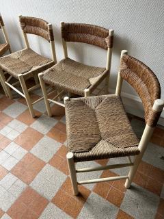 Charlotte Perriand Four Dordogne chairs by Charlotte Perriand Robert Sentou France 1950s - 3668924