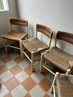Charlotte Perriand Four Dordogne chairs by Charlotte Perriand Robert Sentou France 1950s - 3668925