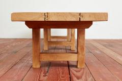 Charlotte Perriand LARGE OAK COFFEE TABLE BENCH FRANCE 1950S - 3091323