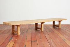 Charlotte Perriand LARGE OAK COFFEE TABLE BENCH FRANCE 1950S - 3091329