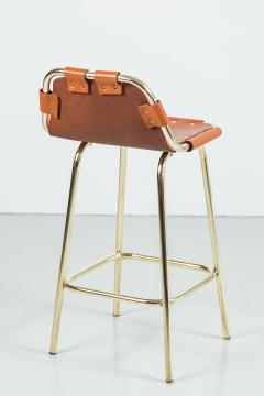 Charlotte Perriand Les Arcs Barstool Saddle and Brass - 202268