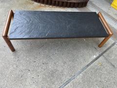 Charlotte Perriand MID CENTURY BLACK SLATE AND WALNUT COFFEE TABLE - 4275092