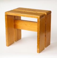 Charlotte Perriand Mid Century Natural Pine Les Arcs Stools by Charlotte Perriand France c 1960 - 1937501