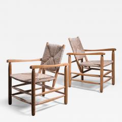 Charlotte Perriand Pair Charlotte Perriand model no 21 lounge chairs - 2845882