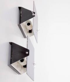 Charlotte Perriand Pair of Charlotte Perriand CP1 Black Metal Sconces France 1960s - 560387