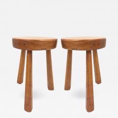 Charlotte Perriand Pair of Charlotte Perriand Stools for Les Arcs - 520748