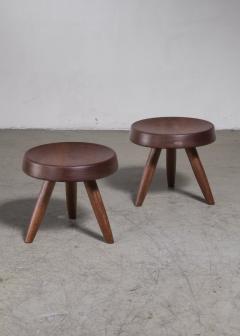 Charlotte Perriand Pair of Charlotte Perriand low stools - 3607286
