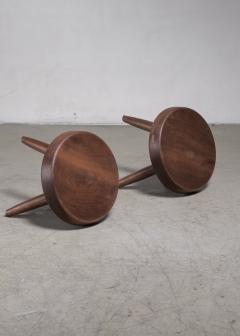 Charlotte Perriand Pair of Charlotte Perriand low stools - 3607287