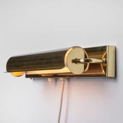 Charlotte Perriand Pair of Large 1960s Brass Rotating Wall Lamps in the Style of Charlotte Perriand - 2728436