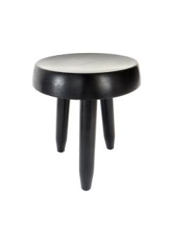 Charlotte Perriand Pair of Low Black Stools in the Style of Charlotte Perriand - 683253