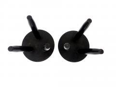 Charlotte Perriand Pair of Low Black Stools in the Style of Charlotte Perriand - 683259