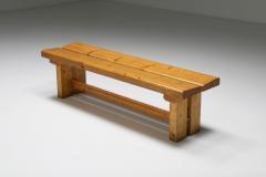 Charlotte Perriand Pine Bench Les Arc Charlotte Perriand French Modernism 1970s - 2126061