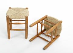 Charlotte Perriand Rush Stool in the style of Charlotte Perriand - 1332373