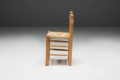 Charlotte Perriand Rustic Straw Dining Chairs France 1960s - 3491846