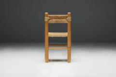 Charlotte Perriand Rustic Straw Dining Chairs France 1960s - 3491850