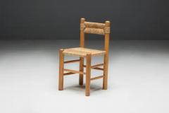 Charlotte Perriand Rustic Straw Dining Chairs France 1960s - 3491851