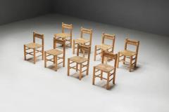 Charlotte Perriand Rustic Straw Dining Chairs France 1960s - 3491852