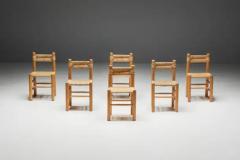 Charlotte Perriand Rustic Straw Dining Chairs France 1960s - 3491914