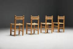 Charlotte Perriand Rustic Straw Dining Chairs France 1960s - 3491921