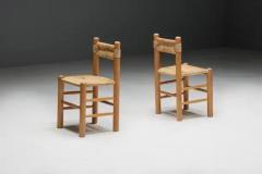 Charlotte Perriand Rustic Straw Dining Chairs France 1960s - 3491938