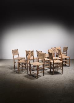 Charlotte Perriand Set of 12 Charlotte Perriand Bauche chairs - 3404399