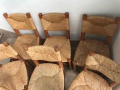 Charlotte Perriand Set of 8 Bauche Model n 19 Chairs France 1950s - 2110728