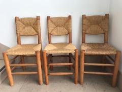 Charlotte Perriand Set of 8 Bauche Model n 19 Chairs France 1950s - 2110733