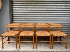 Charlotte Perriand Set of 8 Dordogne chairs by Charlotte Perriand France 1960s - 2784839